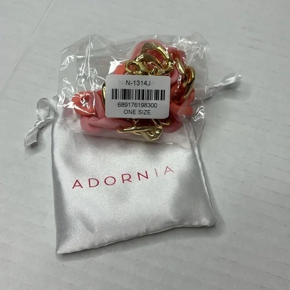 ADORNIA Pink Curb Chain Necklace - Picture 8 of 8